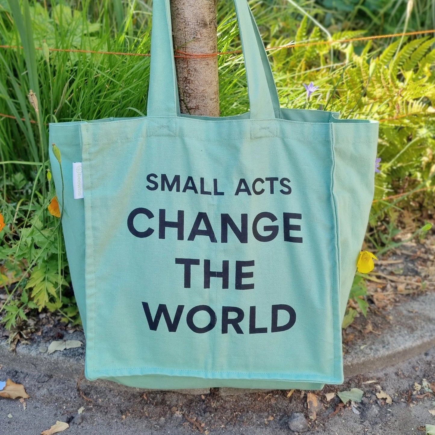Reusable Multi-Pocket Tote – “Small Acts Change the World”