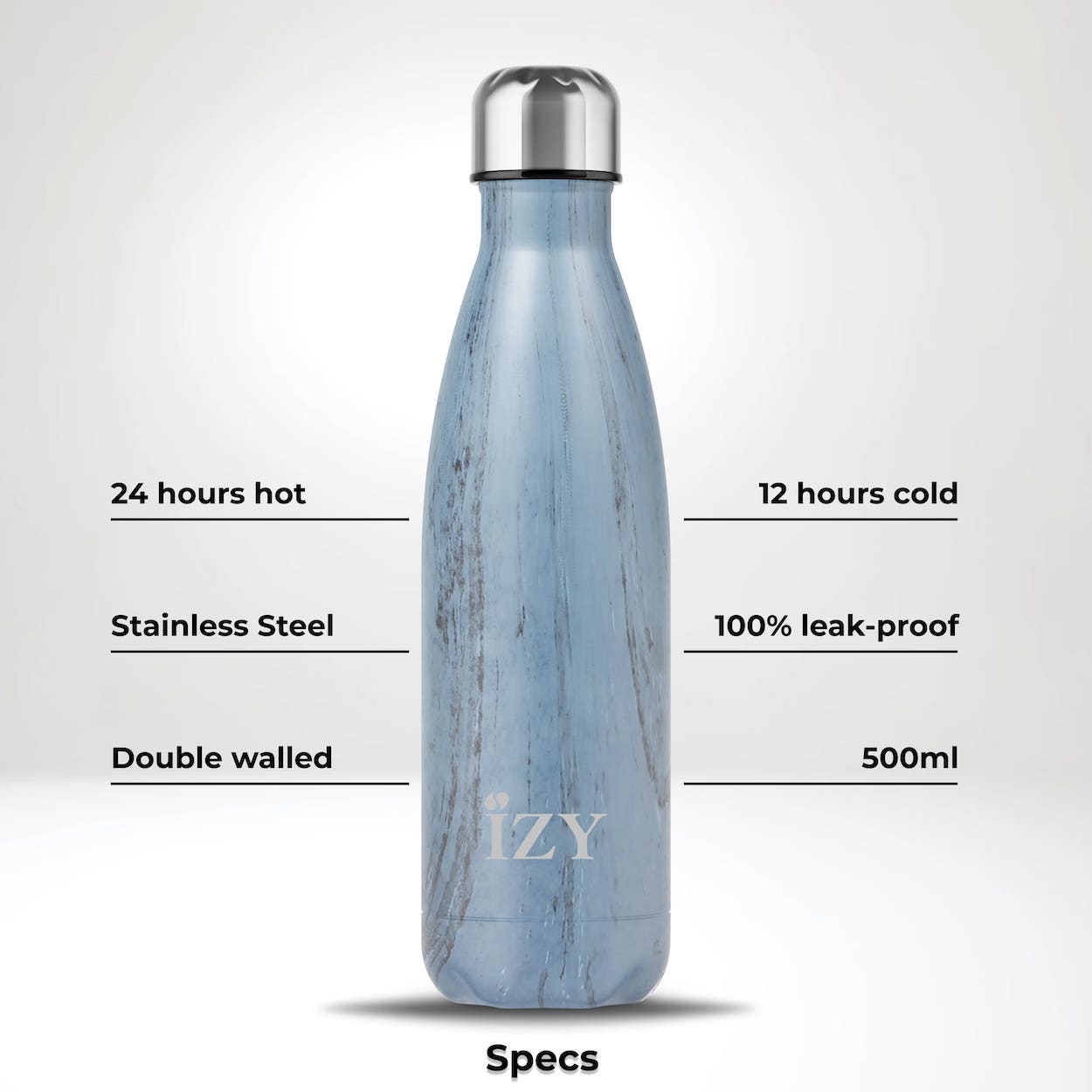 IZY Insulated Travel Bottle – Stylish, Leakproof & CO₂-Neutral (500ml)