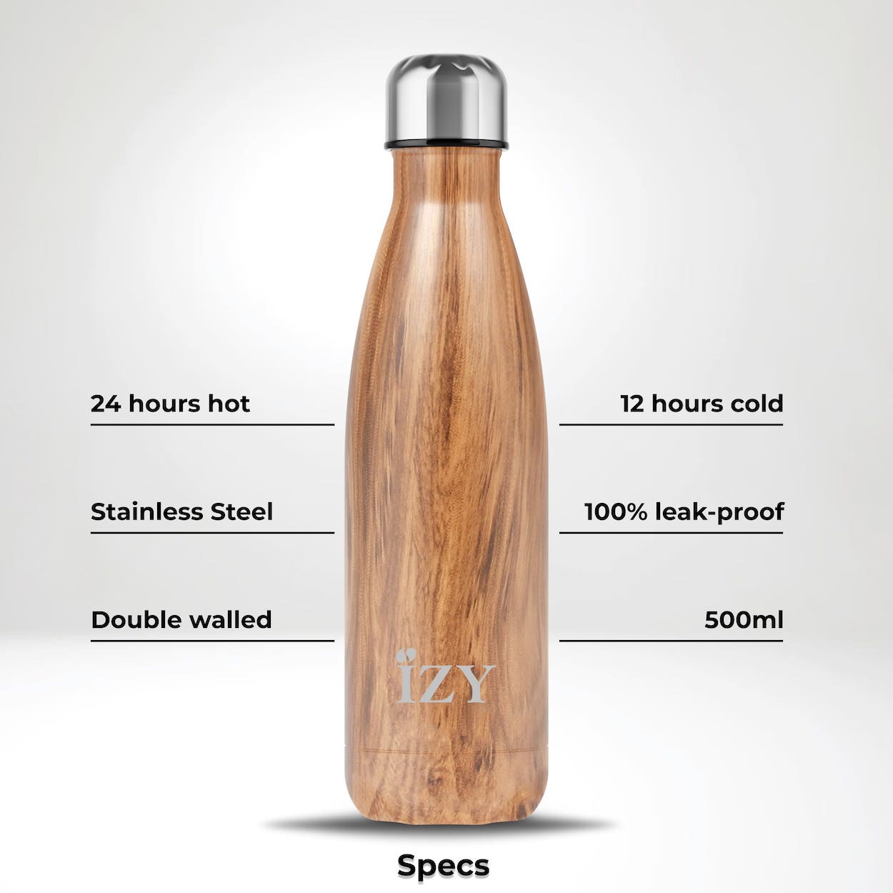 IZY Insulated Travel Bottle – Stylish, Leakproof & CO₂-Neutral (500ml)