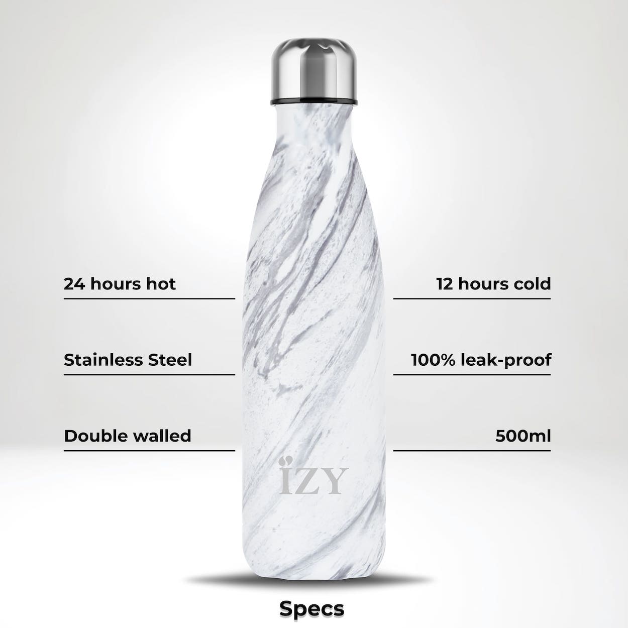 IZY Insulated Travel Bottle – Stylish, Leakproof & CO₂-Neutral (500ml)