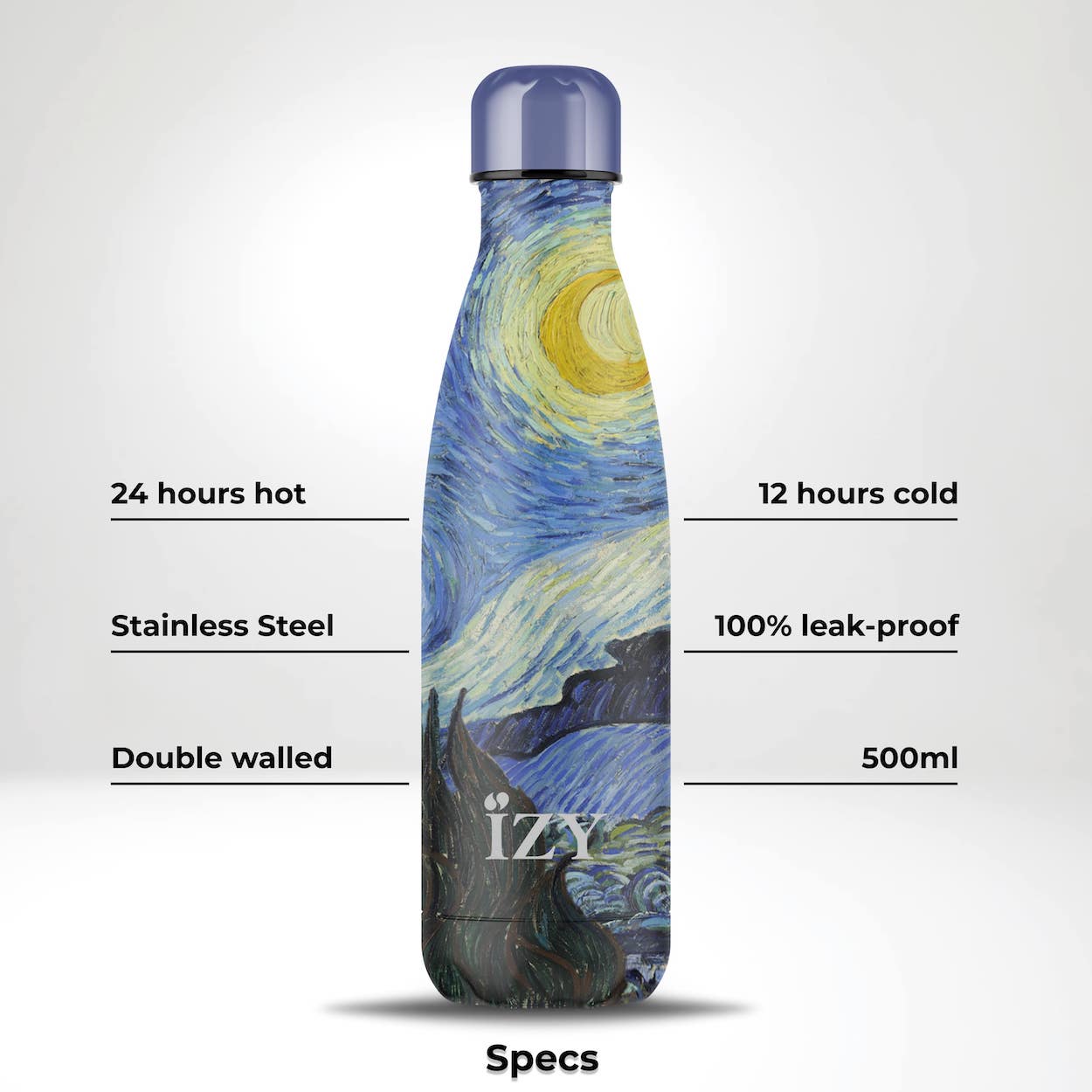 IZY Insulated Travel Bottle – Stylish, Leakproof & CO₂-Neutral (500ml)