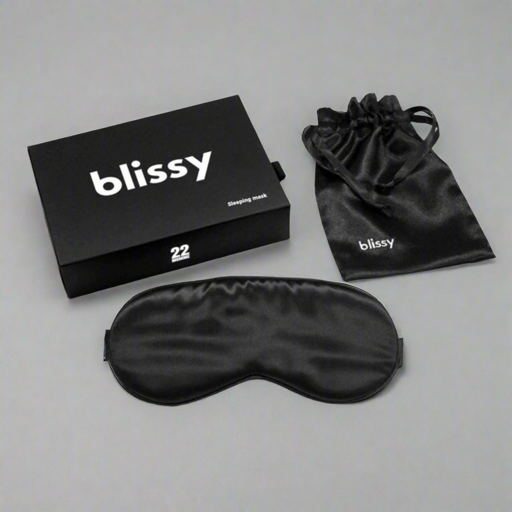 Blissy Silk Sleep Mask – Luxury Travel Comfort