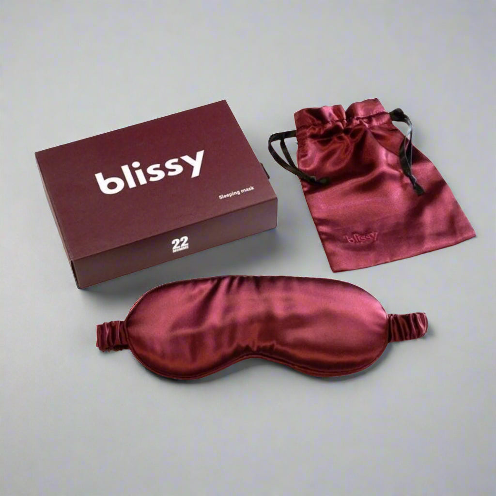 Blissy Silk Sleep Mask – Luxury Travel Comfort