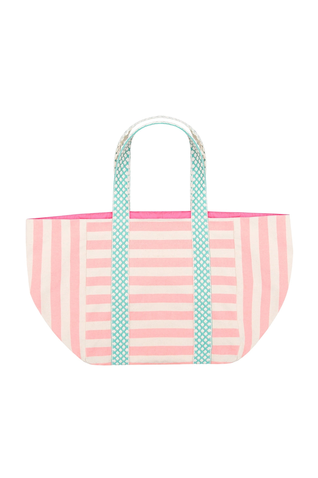 Cockatoo Beach Bag – Peach & Cream Striped