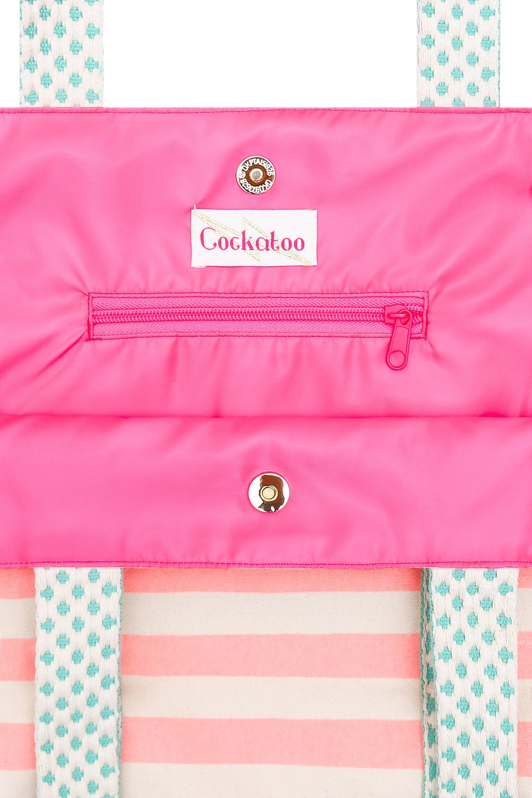 Cockatoo Beach Bag – Peach & Cream Striped