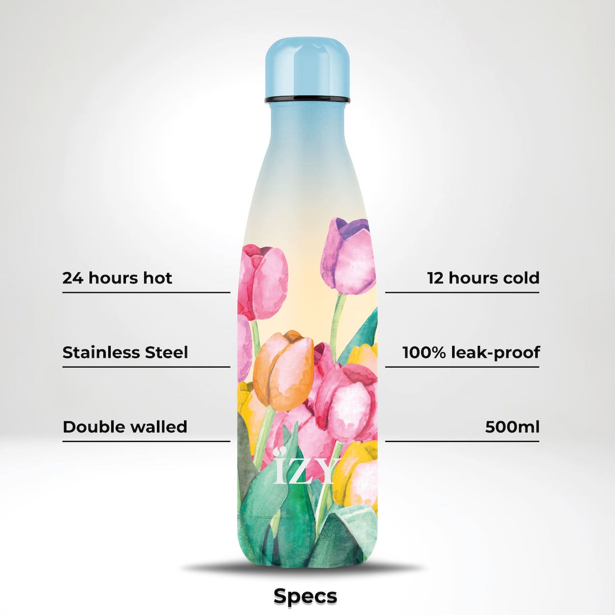 IZY Insulated Travel Bottle – Stylish, Leakproof & CO₂-Neutral (500ml)