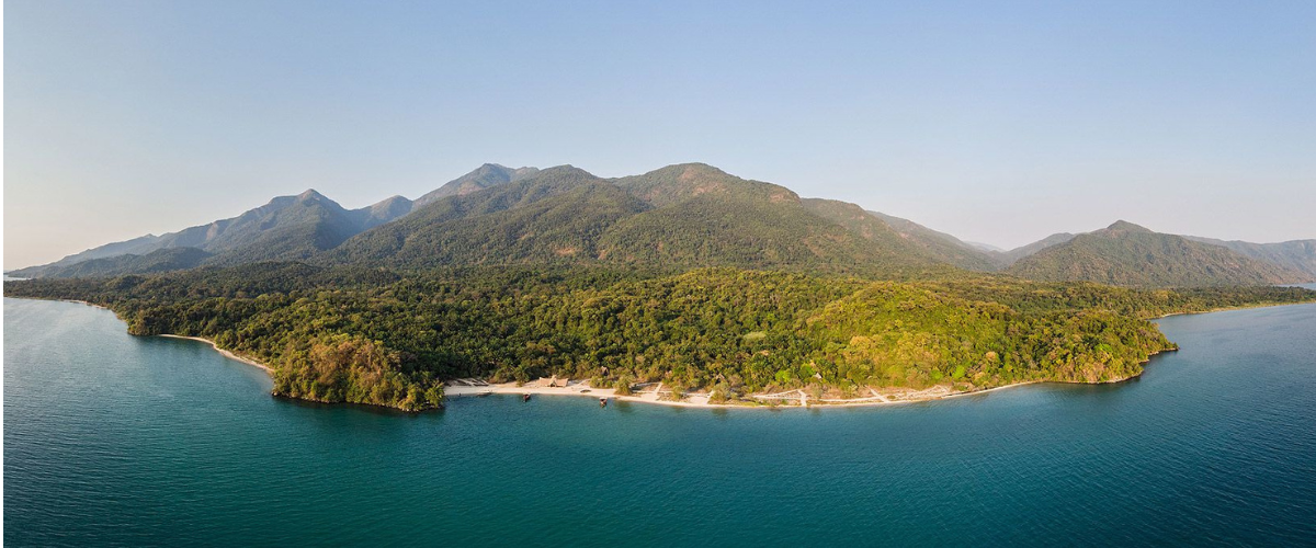 Mahale Mountain National Park seen from the air