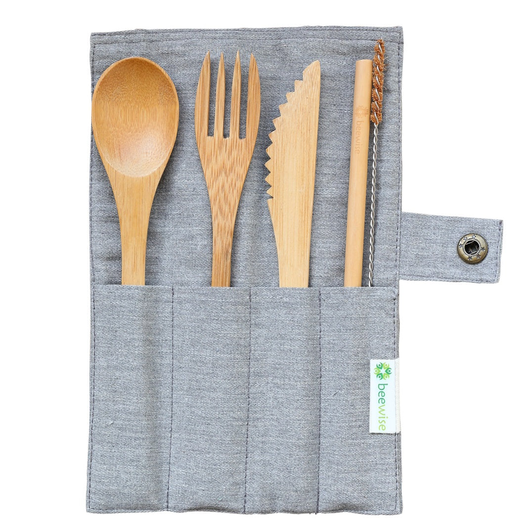 Reusable Bamboo Cutlery Set – Handmade & Eco-Smart