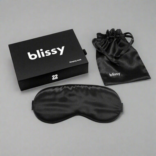 Blissy Silk Sleep Mask – Luxury Travel Comfort